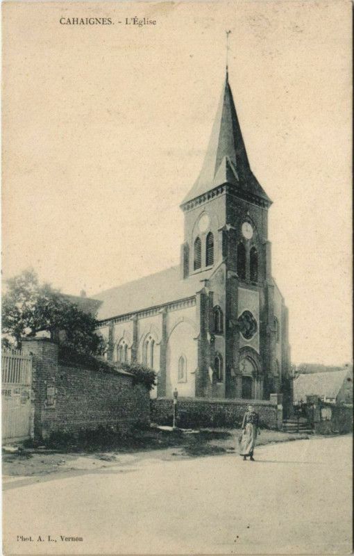 Carte postale ancienne Cahaignes L'Eglise
