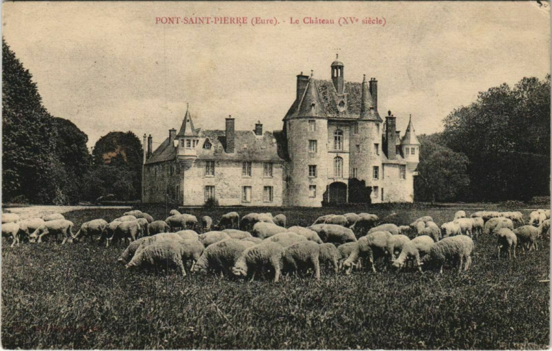 Carte postale ancienne Pont-Saint-Pierre Le Chateau à Pont-Saint-Pierre