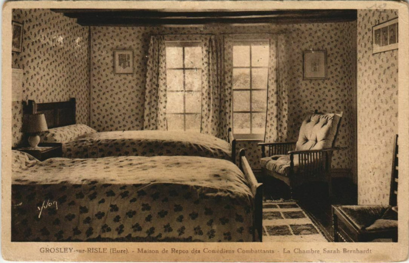Carte postale ancienne Grosley-sur-Risle Maison de Repos des Comediens Combattants à Grosley-sur-Risle