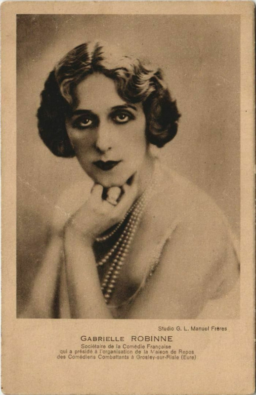 Carte postale ancienne Grosley-sur-Risle Gabrielle Robinne à Grosley-sur-Risle