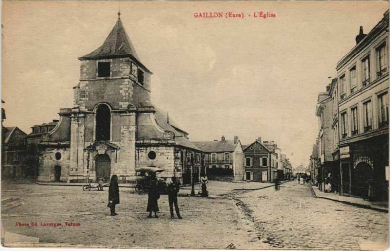 Carte postale ancienne Gaillon L'Eglise à Gaillon