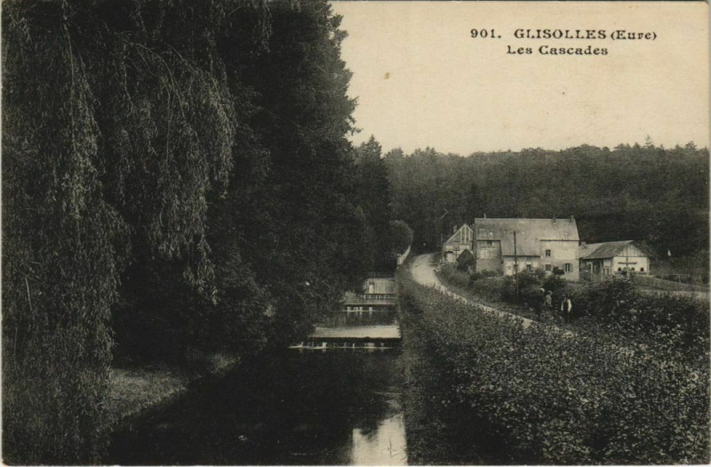 Carte postale ancienne Glisolles Les Cascades à Glisolles