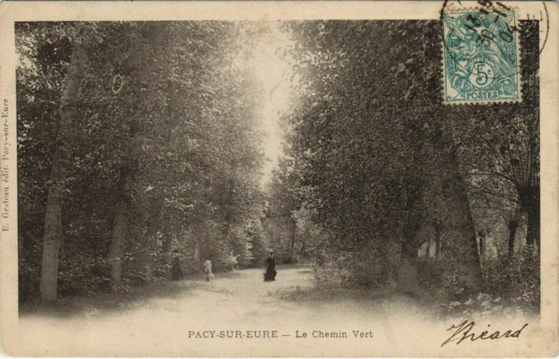 Carte postale ancienne Pacy-sur-Eure Le Chemin Vert à Pacy-sur-Eure