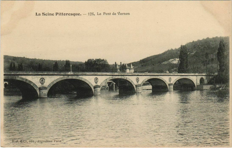Carte postale ancienne Vernon Le Pont de Vernon à Vernon