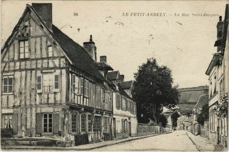 Carte postale ancienne Les Andelys Le Petit-Andely - La Rue Saint-Jacques aux Andelys