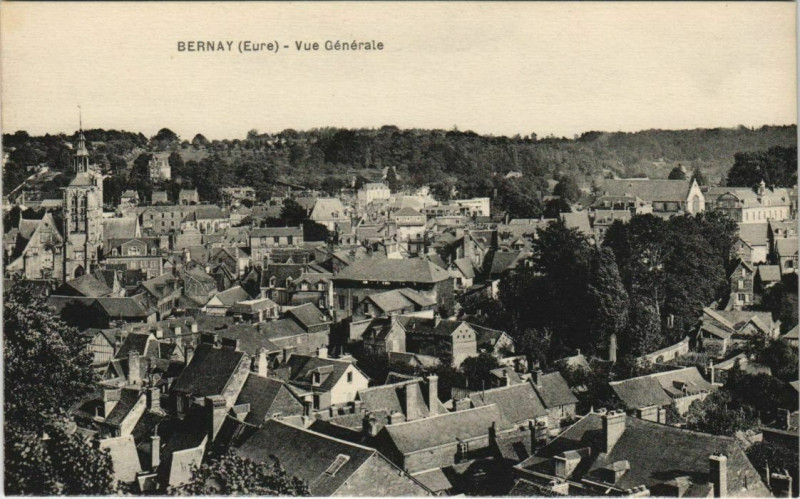 Carte postale ancienne Bernay Vue Generale à Bernay