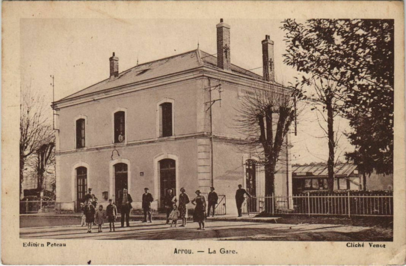Carte postale ancienne Arrou La Gare