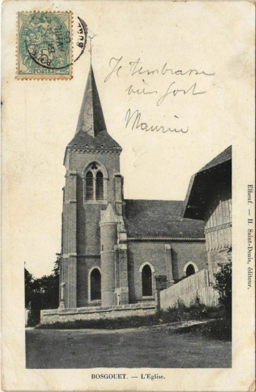 Carte postale ancienne Bosgouet L'Eglise à Bosgouet