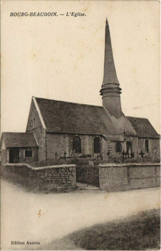 Carte postale ancienne Bourg-Beaudoin L'Eglise