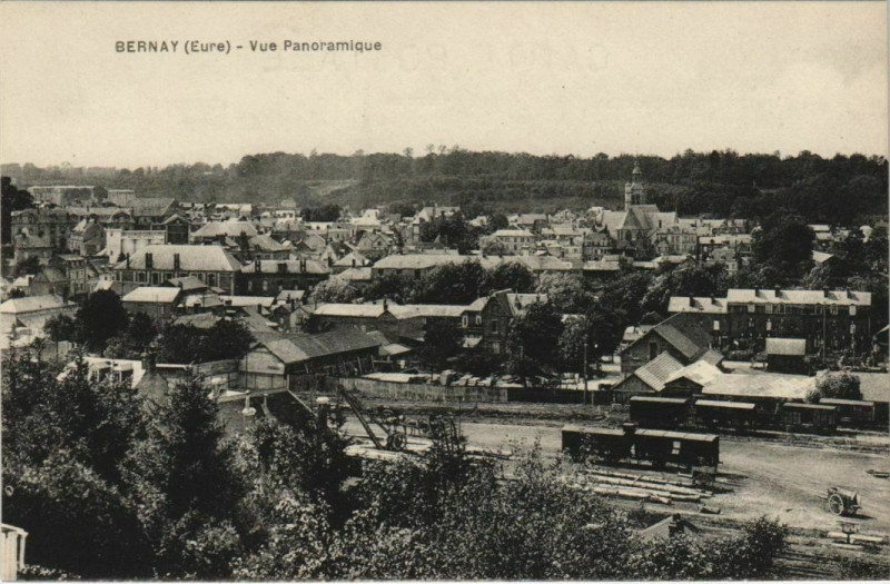 Carte postale ancienne Bernay Vue Panoramique à Bernay