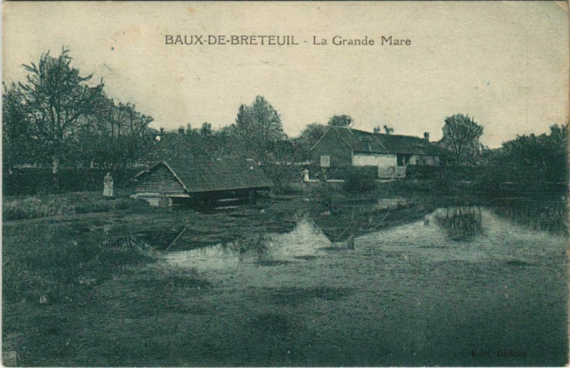 Carte postale ancienne Les Baux-de-Breteuil La Grande Mare aux Baux-de-Breteuil