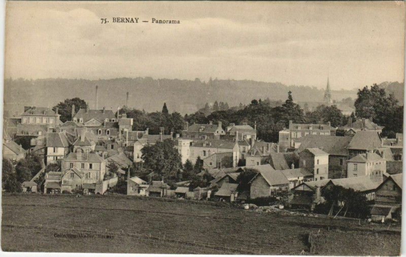 Carte postale ancienne Bernay Panorama à Bernay