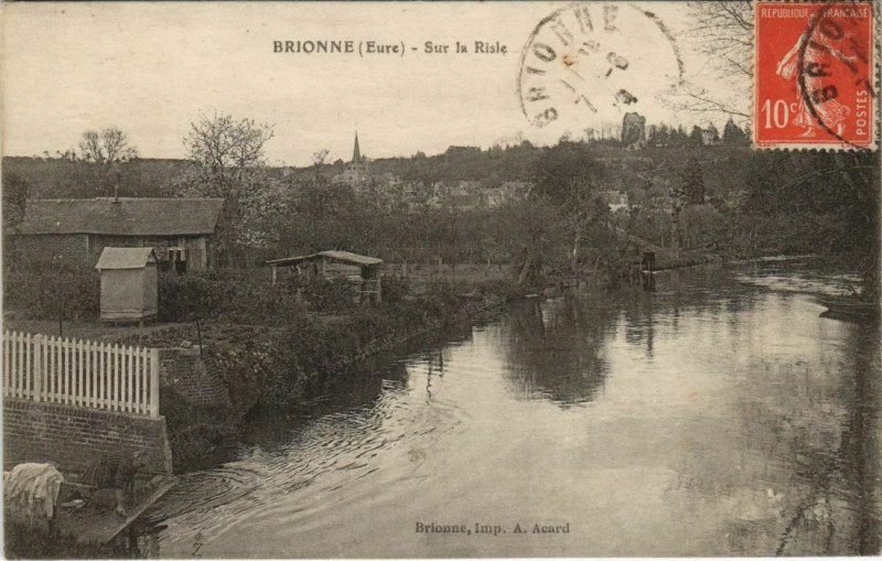 Carte postale ancienne Brionne Sur la Risle à Brionne