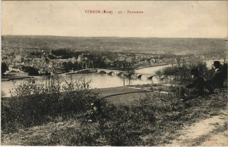 Carte postale ancienne Vernon Panorama à Vernon