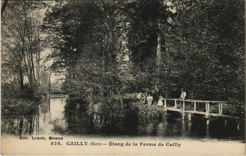 Carte postale ancienne Cailly Etang de la Ferme de Cailly à Ailly