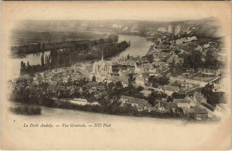 Carte postale ancienne Les Andelys Le Petit-Andely - Vue Generale aux Andelys