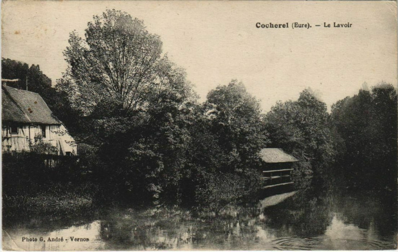 Carte postale ancienne Cocherel Le Lavoir