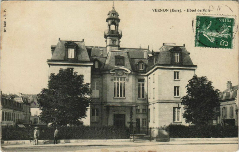 Carte postale ancienne Vernon Hotel de Ville à Vernon