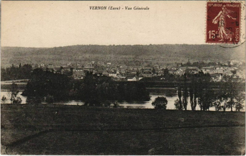 Carte postale ancienne Vernon Vue Generale à Vernon