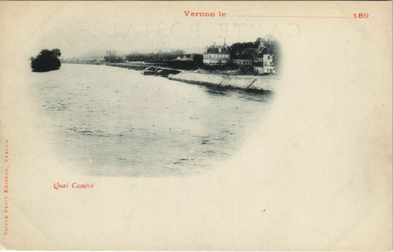 Carte postale ancienne Vernon Quai Camere à Vernon
