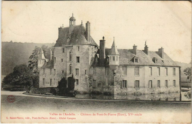 Carte postale ancienne Pont-Saint-Pierre Chateau - Vallee de l'Andelle à Pont-Saint-Pierre