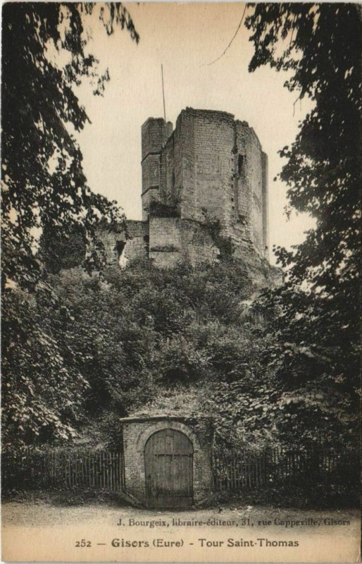 Carte postale ancienne Gisors Tour Saint-Thomas à Gisors