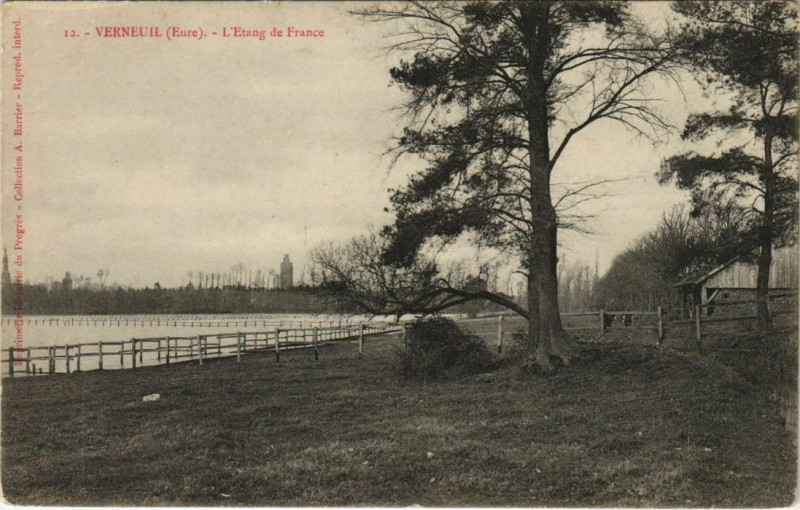 Carte postale ancienne Verneuil-sur-Avre L'Etang de France
