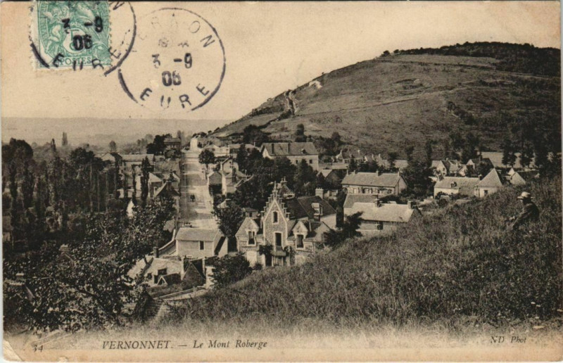 Carte postale ancienne Vernon Vernonnet - Le Mont Roberge à Vernon