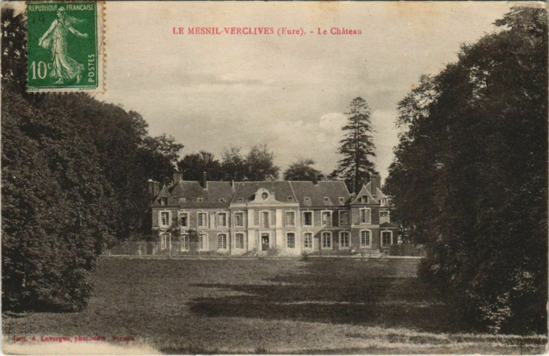 Carte postale ancienne Le Mesnil-Verclives Le Chateau à Mesnil-Verclives