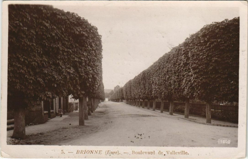 Carte postale ancienne Brionne Boulevard de Valleville à Brionne