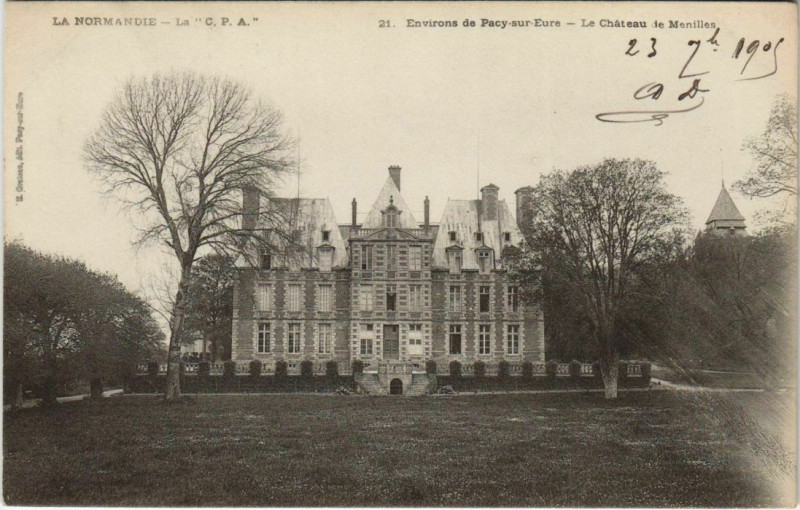 Carte postale ancienne Menilles Le Chateau de Menilles - Environs de Pacy-sur-Eure à Pacy-sur-Eure