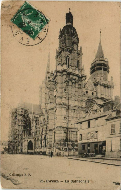 Carte postale ancienne Evreux La Cathedrale