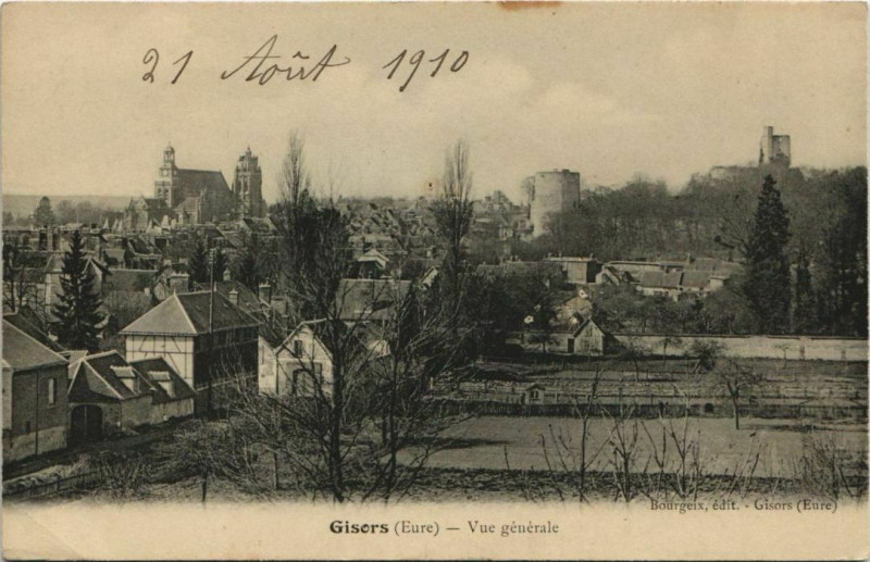 Carte postale ancienne Gisors Vue Generale à Gisors