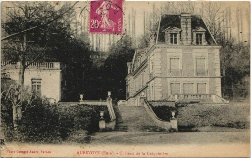 Carte postale ancienne Aubevoye Chateau de la Crequiniere