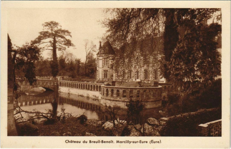 Carte postale ancienne Marcilly-sur-Eure Chateau du Breuil-Benoit à Marcilly-sur-Eure