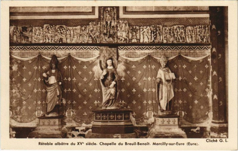 Carte postale ancienne Marcilly-sur-Eure Chapelle du Breuil-Benoit à Marcilly-sur-Eure