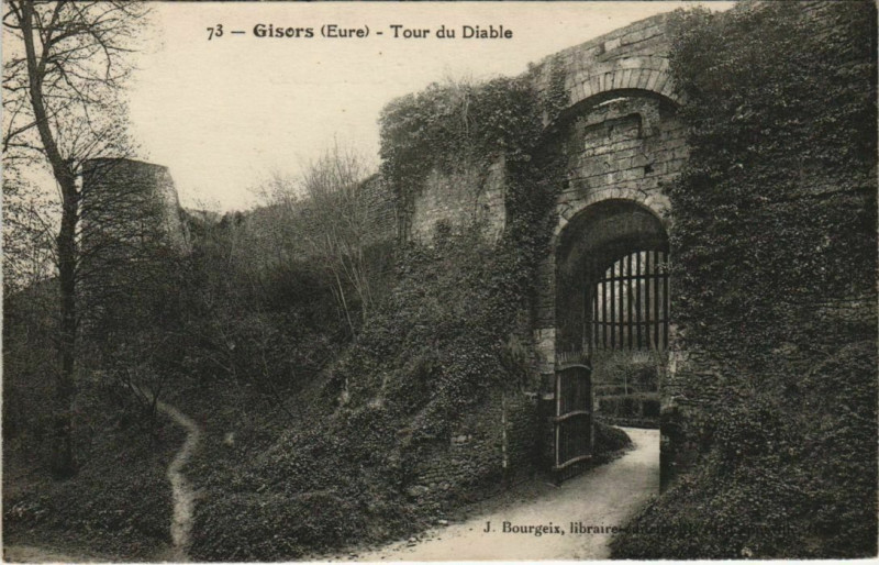 Carte postale ancienne Gisors Tour du Diable à Gisors