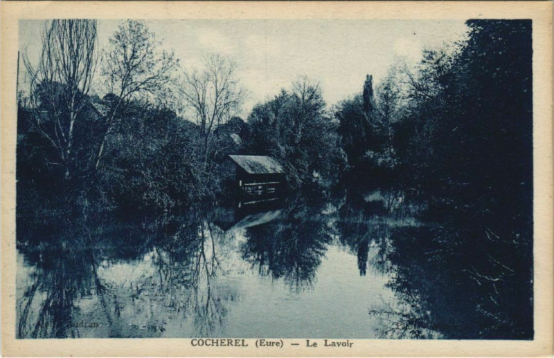 Carte postale ancienne Cocherel Le Lavoir