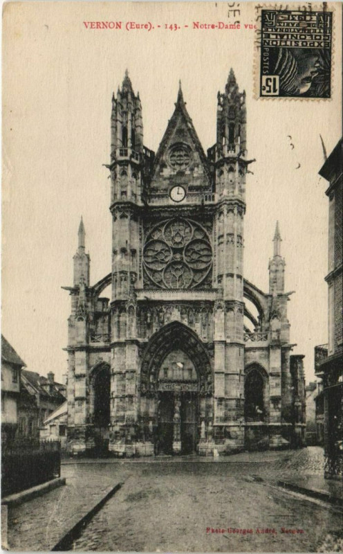 Carte postale ancienne Vernon Notre-Dame à Vernon