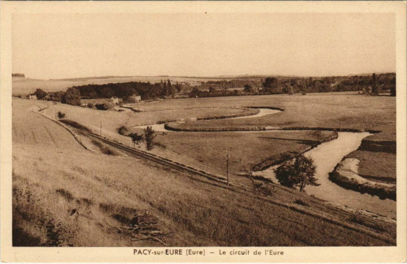 Carte postale ancienne Pacy-sur-Eure Le Circuit de l'Eure à Pacy-sur-Eure