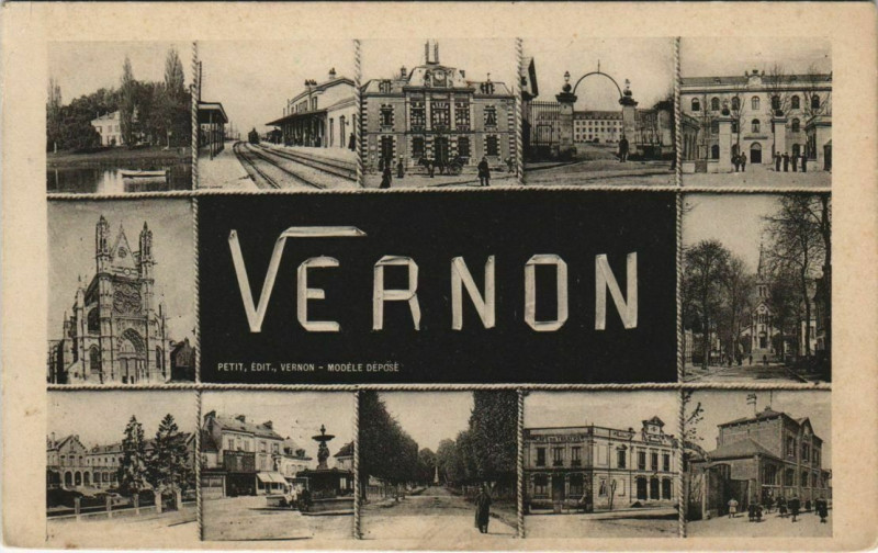 Carte postale ancienne Vernon Scenes à Vernon