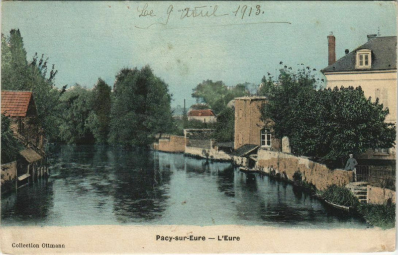 Carte postale ancienne Pacy-sur-Eure L'Eure à Pacy-sur-Eure