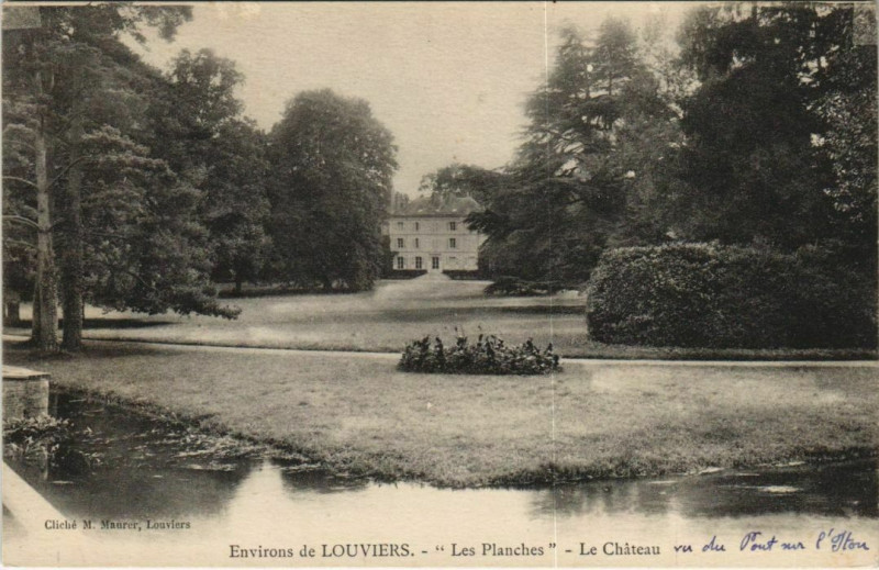 Carte postale ancienne Louviers Environs - Les Planches - Le Chateau à Louviers