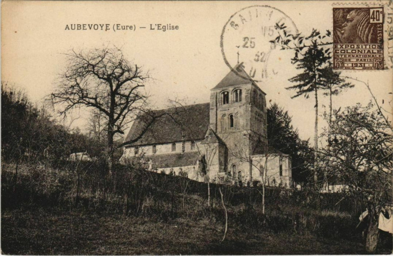 Carte postale ancienne Aubevoye L'Eglise