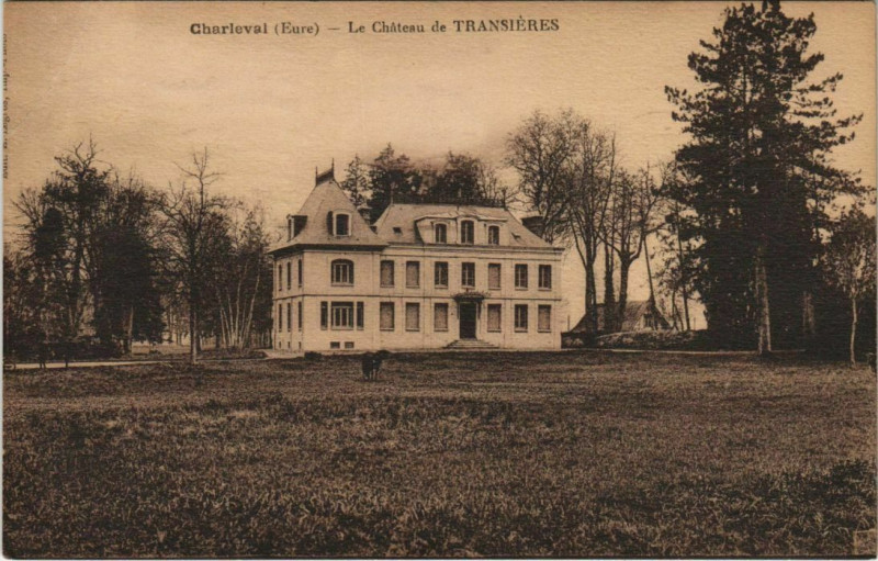 Carte postale ancienne Charleval Le Chateau de Transieres à Charleval