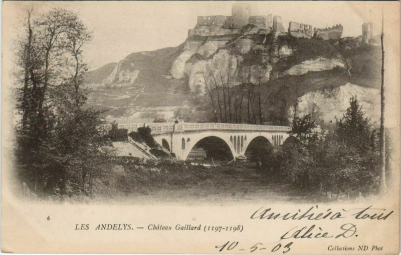 Carte postale ancienne Les Andelys Chateau Gaillard aux Andelys