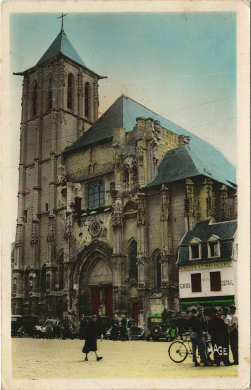 Carte postale ancienne Pont-Audemer L'Eglise à Pont-Audemer