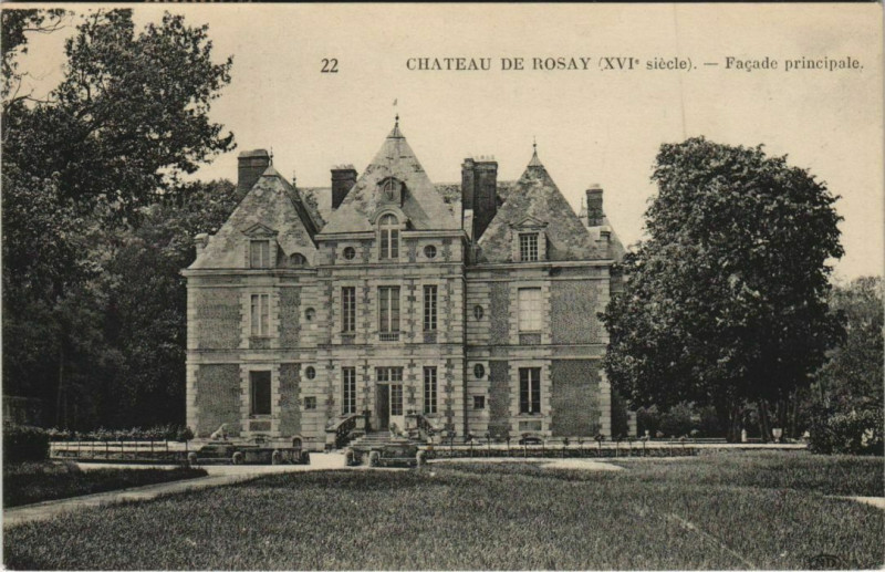 Carte postale ancienne Rosay-sur-Lieure Chateau de Rosay - Facade Principale à Rosay-sur-Lieure