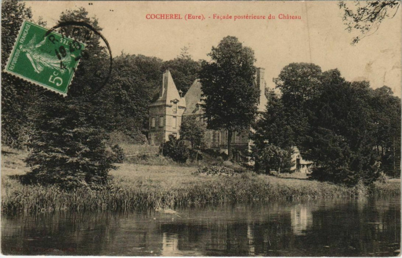 Carte postale ancienne Cocherel Facade Posterieure du Chateau