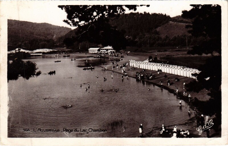 Carte postale ancienne Plage du Lac Chambon
